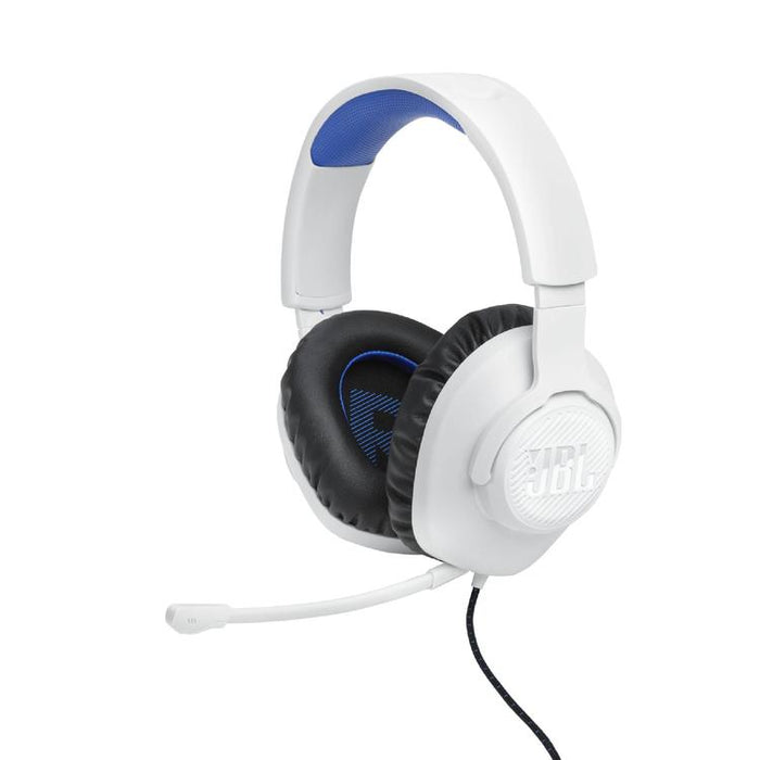 JBL Quantum 100P | Casque de jeu filaire circum-auriculaire - Pour Console Playstation - Blanc/Bleu-Sonxplus Sorel