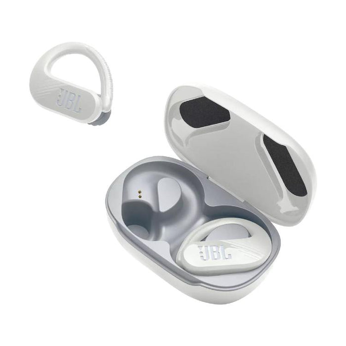 JBL Endurance Peak III | Écouteurs Sport intra-auriculaires - 100% Sans fil - Étanche - Conception Powerhook - Blanc-Sonxplus Sorel