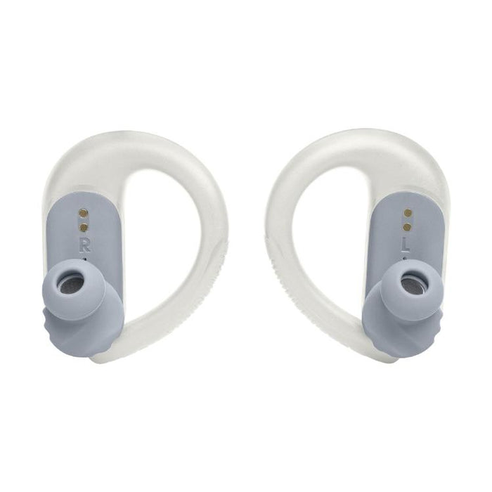 JBL Endurance Peak III | Écouteurs Sport intra-auriculaires - 100% Sans fil - Étanche - Conception Powerhook - Blanc-Sonxplus Sorel