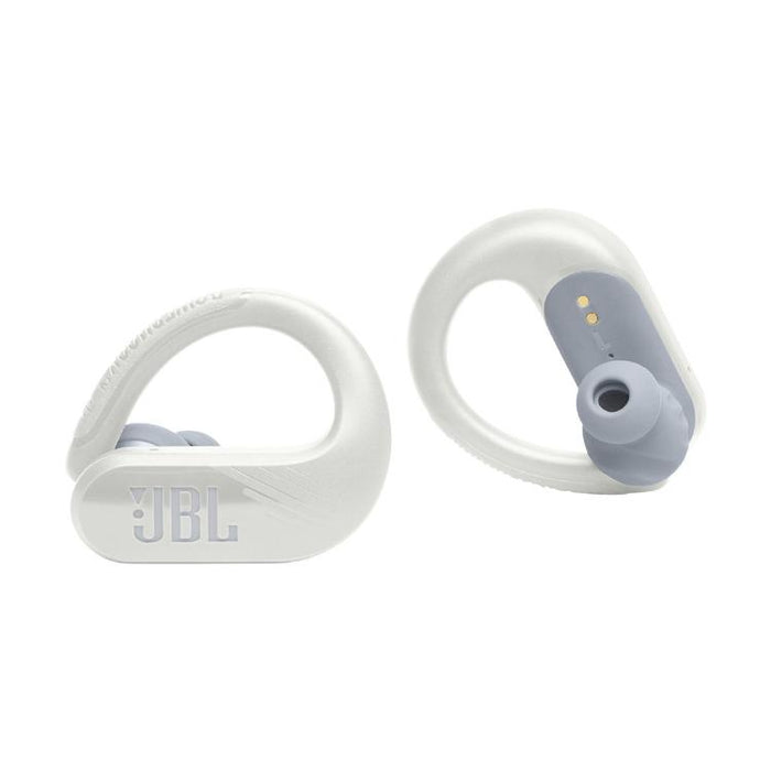 JBL Endurance Peak III | Écouteurs Sport intra-auriculaires - 100% Sans fil - Étanche - Conception Powerhook - Blanc-Sonxplus Sorel