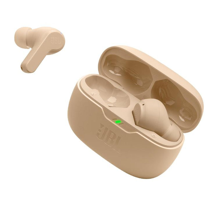 JBL Vibe Beam | Écouteurs intra-auriculaires - Sans fil - Bluetooth - Technologie Smart Ambient - Beige-Sonxplus Sorel