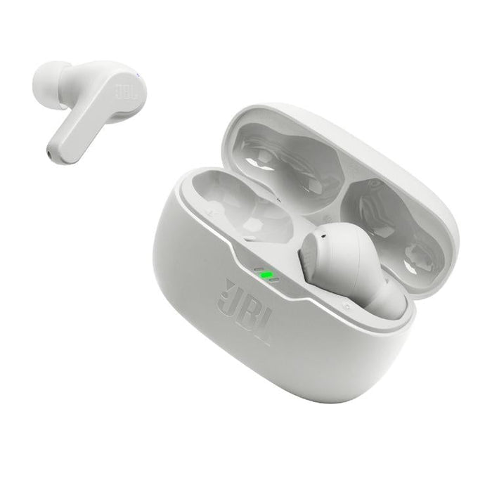 JBL Vibe Beam | Écouteurs intra-auriculaires - Sans fil - Bluetooth - Technologie Smart Ambient - Blanc-Sonxplus Sorel