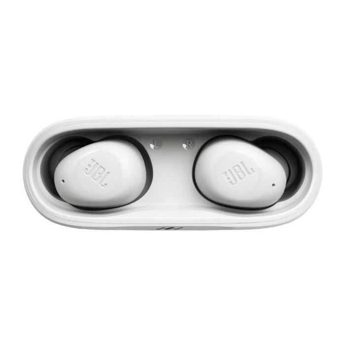 JBL Vibe Buds | Écouteurs intra-auriculaires - Sans fil - Bluetooth - Technologie Smart Ambient - Blanc-Sonxplus Sorel