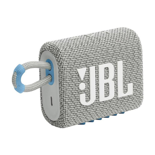 JBL Go 3 Eco | Mini Haut-parleur - Ultra-portable - Bluetooth - IP67 - Blanc-Sonxplus Sorel
