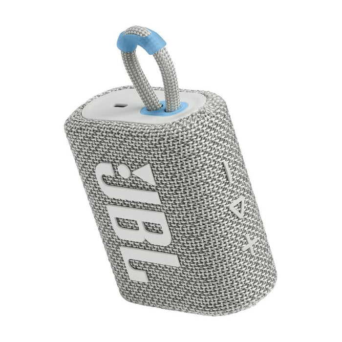JBL Go 3 Eco | Mini Haut-parleur - Ultra-portable - Bluetooth - IP67 - Blanc-Sonxplus Sorel