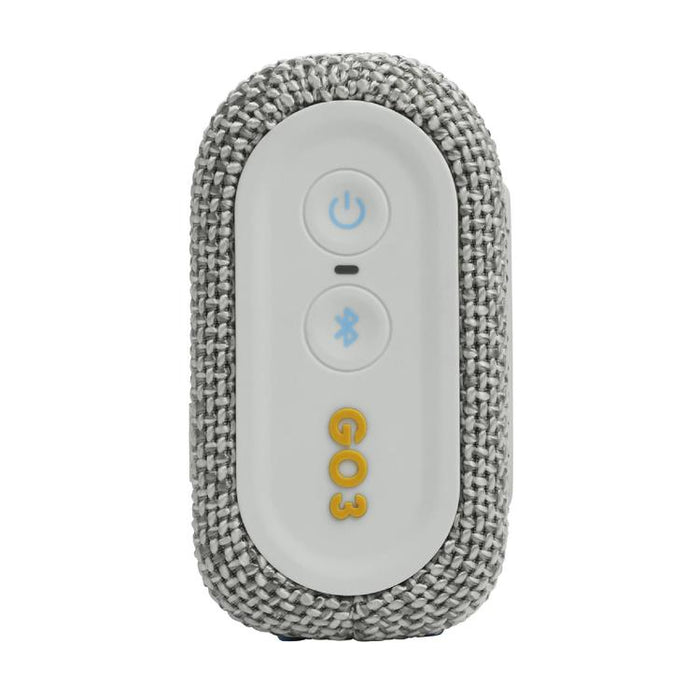 JBL Go 3 Eco | Mini Haut-parleur - Ultra-portable - Bluetooth - IP67 - Blanc-Sonxplus Sorel