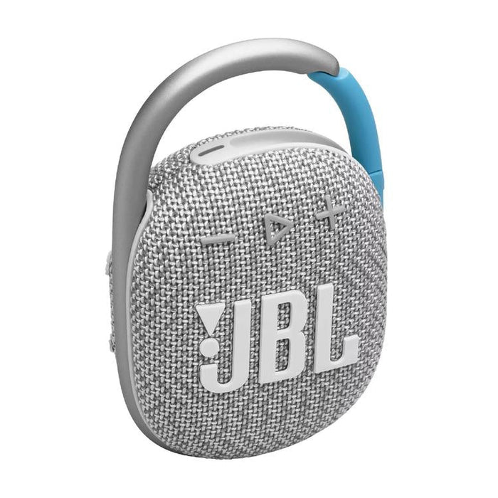 JBL Clip 4 Eco | Haut-parleur - Ultra-portable - Étanche - Bluetooth - Mousqueton intégré - Blanc-Sonxplus Sorel