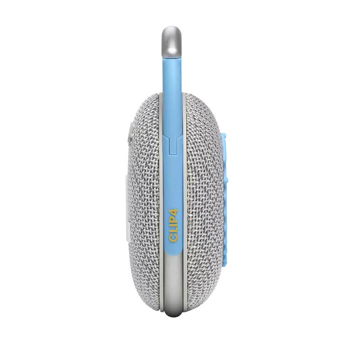 JBL Clip 4 Eco | Haut-parleur - Ultra-portable - Étanche - Bluetooth - Mousqueton intégré - Blanc-Sonxplus Sorel