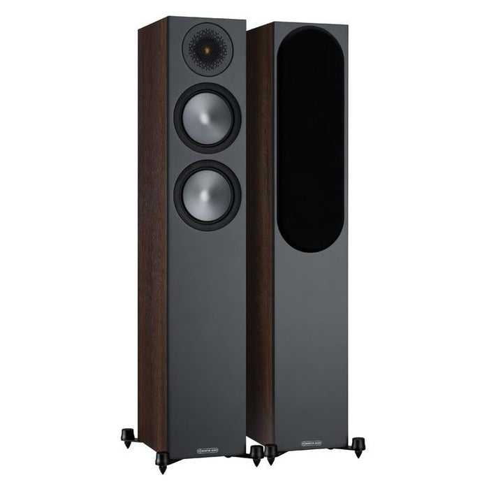 Monitor Audio Bronze 200 | Haut-parleurs de plancher - Tour - 2.5 voies - 120W - Série Bronze - Paire - Noyer-Sonxplus Sorel
