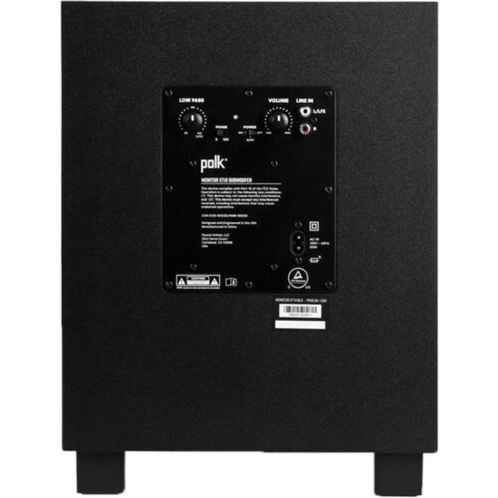 Polk Monitor XT10 | Caisson de graves 10" - Compact - Série Monitor XT - 50 W - Noir-Sonxplus Sorel