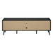 Monarch Specialties I 2781 | Meuble pour téléviseur 72'' - Base noir - Avec 2 portes simili-bois-Sonxplus Sorel
