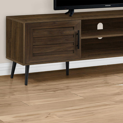 Monarch Specialties I 2717 | Meuble pour téléviseur 72'' - Simili-bois brun - Avec 2 portes-Sonxplus Sorel