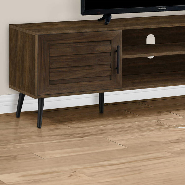 Monarch Specialties I 2717 | Meuble pour téléviseur 72'' - Simili-bois brun - Avec 2 portes-Sonxplus Sorel