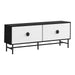Monarch Specialties I 2732 | Meuble pour téléviseur 60'' - Base de métal noir - 2 portes blanches-Sonxplus Sorel