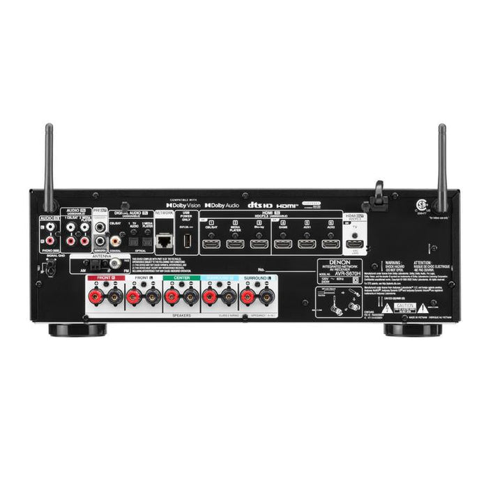DENON AVRS670H | Récepteur AV cinéma maison 5.2 Canaux - HDMI 8K - Heos intégré - Bluetooth - Wi-Fi - Noir-Sonxplus Sorel