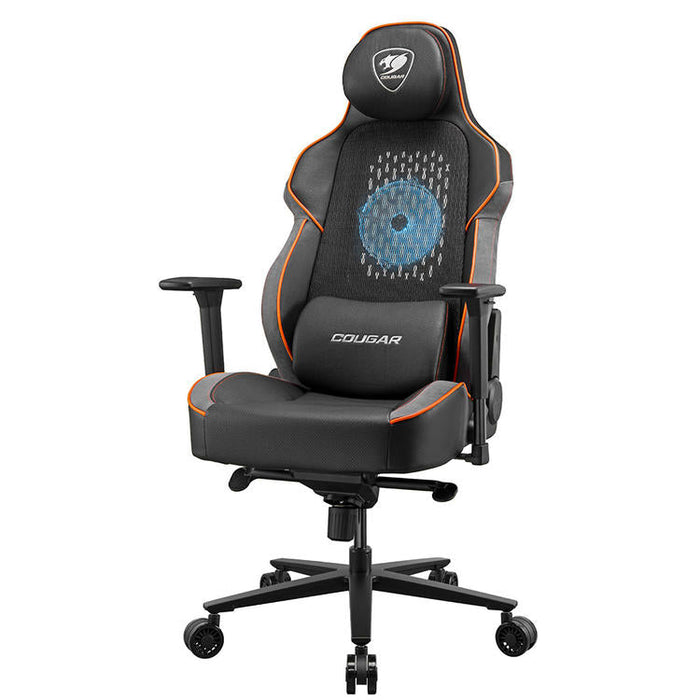 Cougar NxSys Aero | Chaise de jeu - Ventilateur de 200mm intégré - Siège baquet festonné - Orange-Sonxplus Sorel