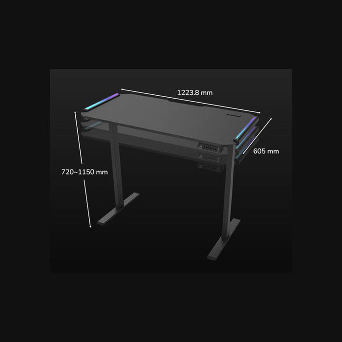 Cougar E-Deimus 120 | Table de jeu électrique - Ports intégrés - Éclairage RVB - Noir-Sonxplus Sorel