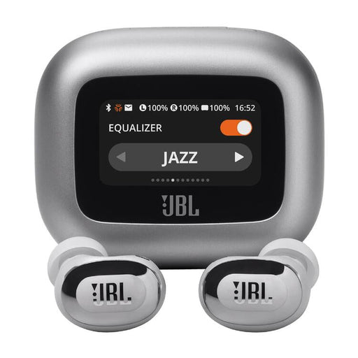 JBL Live Buds 3 | Écouteurs intra-auriculaires - Écran tactile LED 1,45" - Bluetooth - Argent-Sonxplus Sorel