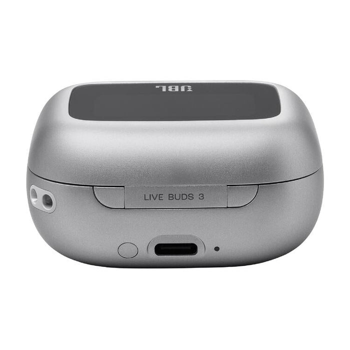 JBL Live Buds 3 | Écouteurs intra-auriculaires - Écran tactile LED 1,45" - Bluetooth - Argent-Sonxplus Sorel