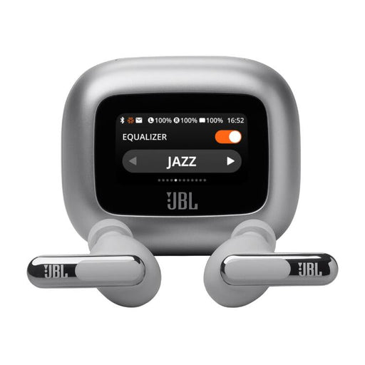 JBL Live Beam 3 | Écouteurs intra-auriculaires - Écran tactile LED 1,45" - Argent-Sonxplus Sorel