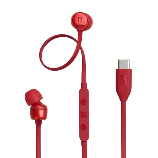 JBL Tune 310C | Écouteurs intra-auriculaires - Filaire - USB-C - Télécommande 3 boutons - Rouge-Sonxplus Sorel