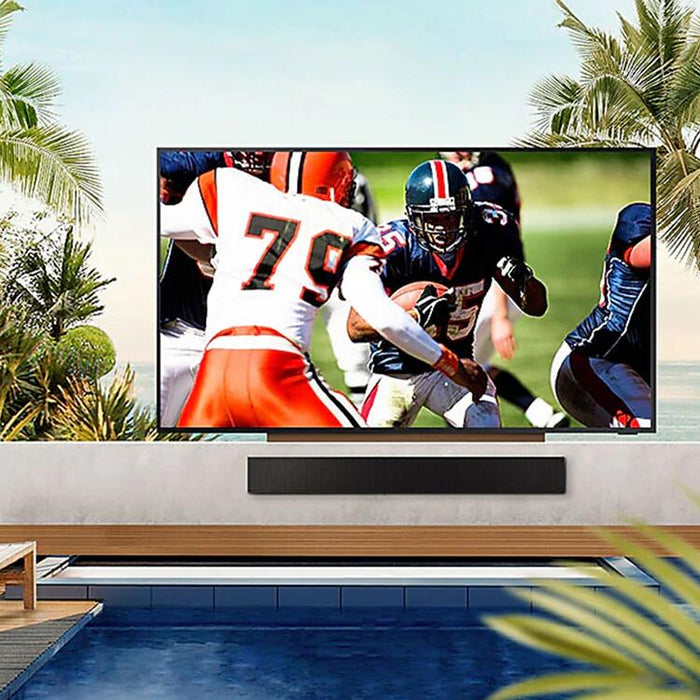 Samsung QN85LST9CAFXZC | Téléviseur extérieur QLED 85" The Terrace - Protection solaire directe - Résistant aux intempéries - 4K Ultra HD-Sonxplus Sorel