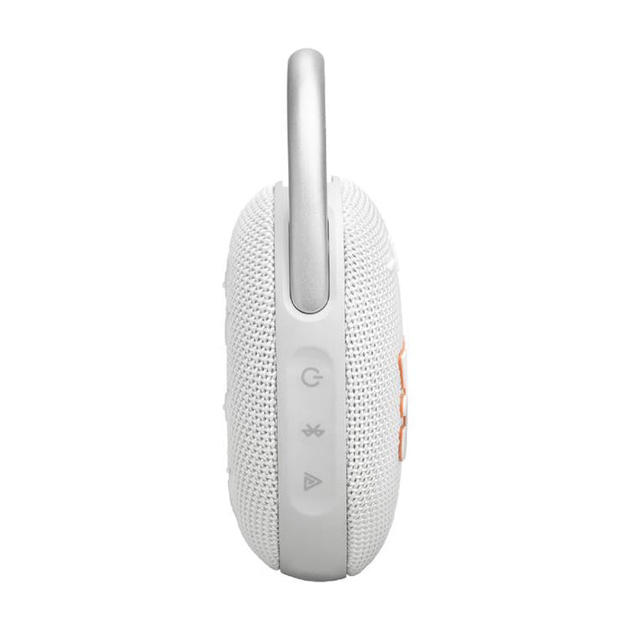 JBL Clip 5 | Haut-parleur à mousqueton portable - Bluetooth - IP67 - Blanc-Sonxplus Sorel