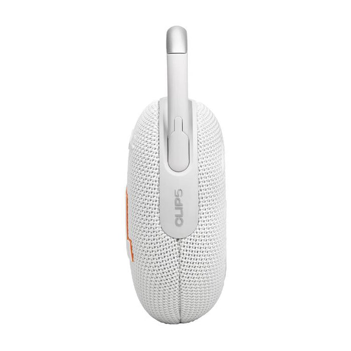 JBL Clip 5 | Haut-parleur à mousqueton portable - Bluetooth - IP67 - Blanc-Sonxplus Sorel