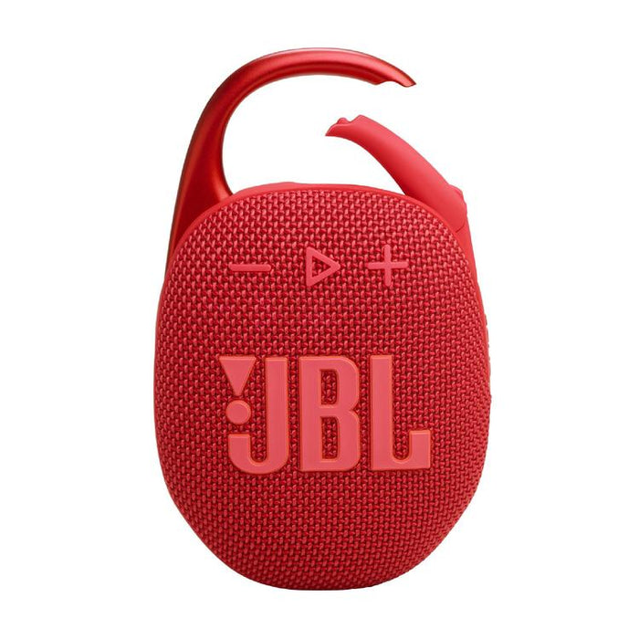 JBL Clip 5 | Haut-parleur à mousqueton portable - Bluetooth - IP67 - Rouge-Sonxplus Sorel