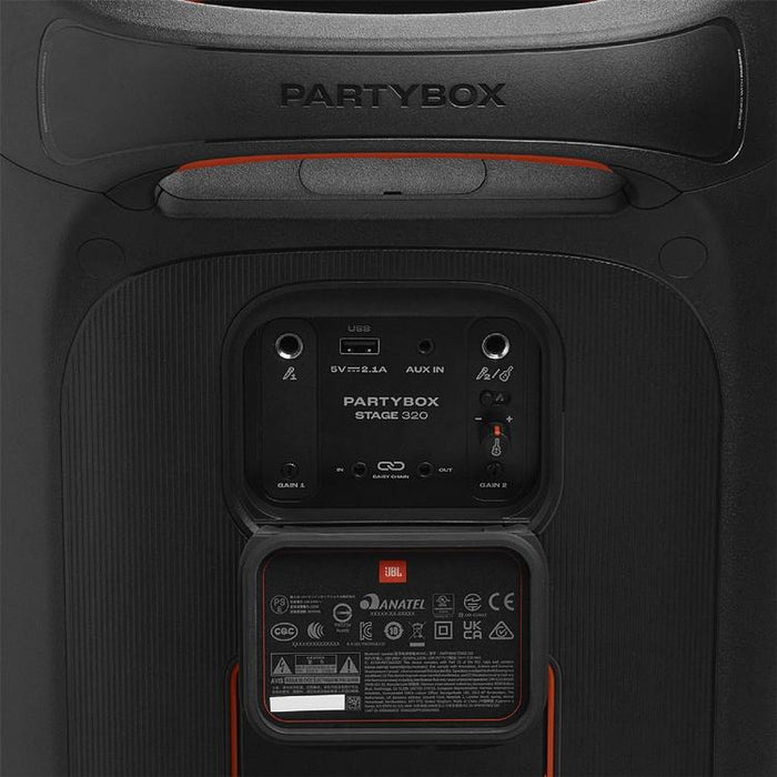 JBL PartyBox Stage 320 | Haut-parleur portable - Sans fil - Bluetooth - Effets lumineux - 240 W - Noir
