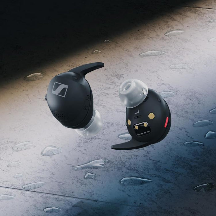 Sennheiser Momentum Sport | Écouteurs intra-auriculaires - Sans fil - Réduction active du bruit - Noir-Sonxplus Sorel