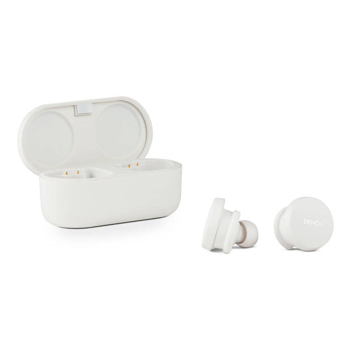 Denon PERL | Écouteurs intra-auriculaires - Sans fil - Bluetooth - Technologie Masimo Adaptive Acoustic - Blanc-Sonxplus Sorel