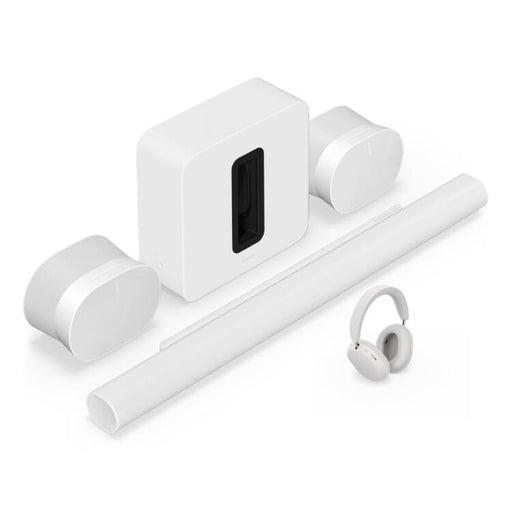 Sonos | Ensemble de divertissement personnel haut de gamme avec Arc Ultra - 9.1.4 Canaux + Ace + Sub 4 + 2 Era 100 - Blanc-Sonxplus Sorel