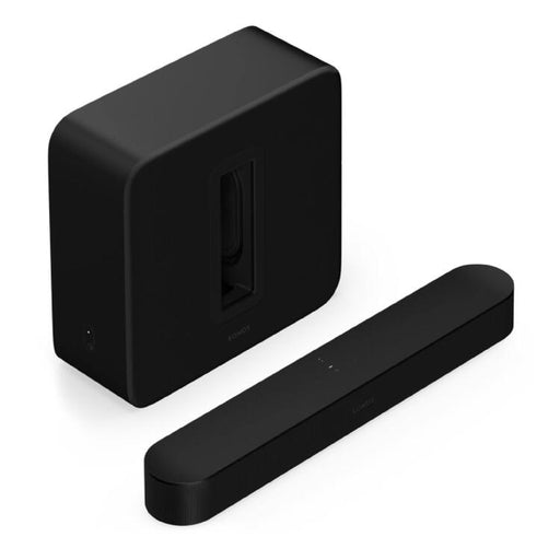 Sonos | Ensemble de divertissement haut de gamme avec Beam + Sub 4 - Sans fil - Wi-Fi - Noir-Sonxplus Sorel