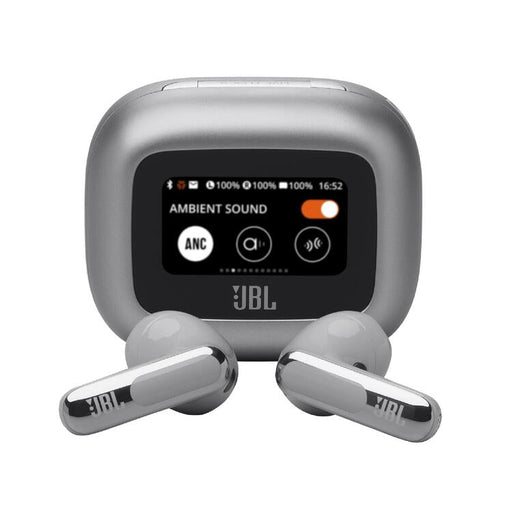 JBL Live Flex 3 | Écouteurs intra-auriculaire - Sans fil - Réduction de bruit - Écran tactile 1,45" - Argent | Sonxplus Sorel