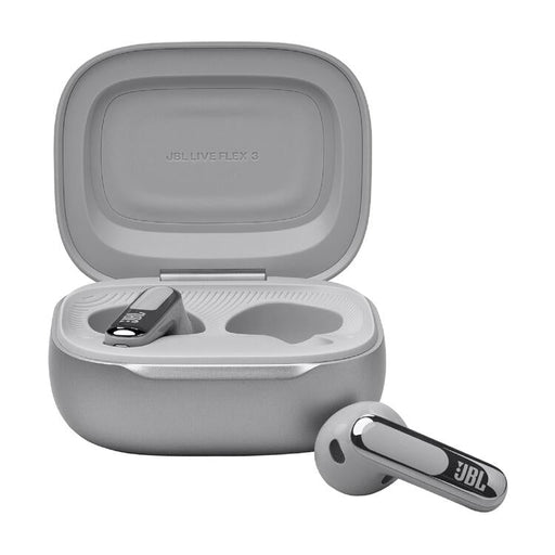 JBL Live Flex 3 | Écouteurs intra-auriculaire - Sans fil - Réduction de bruit - Écran tactile 1,45" - Argent | Sonxplus Sorel
