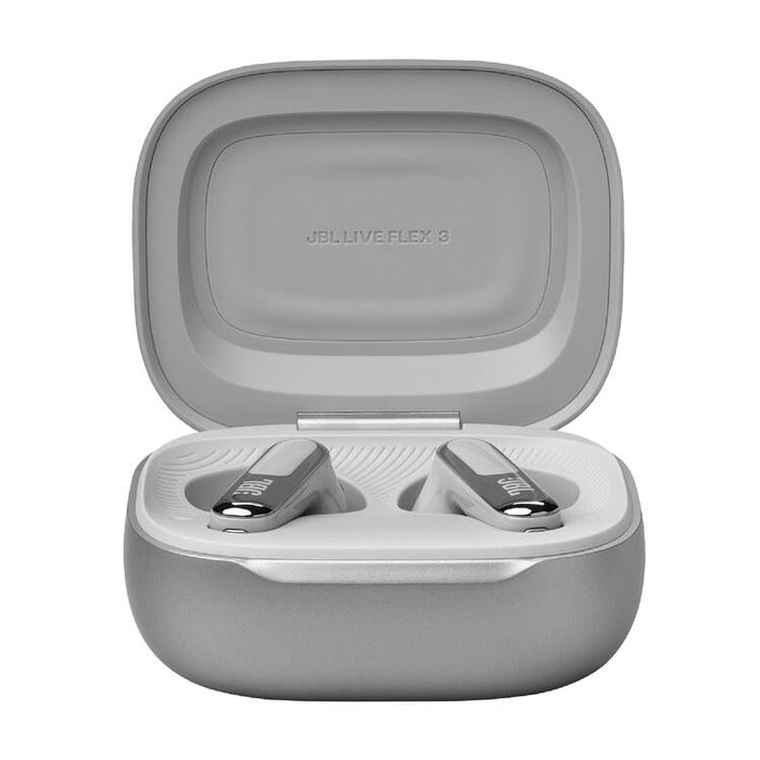 JBL Live Flex 3 | Écouteurs intra-auriculaire - Sans fil - Réduction de bruit - Écran tactile 1,45" - Argent | Sonxplus Sorel