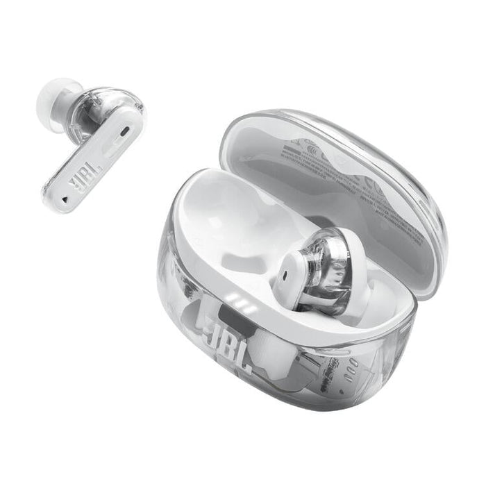 JBL Tune Beam 2 | Écouteurs intra-auriculaires - 100% Sans fil - Bluetooth - Smart Ambient - 6 Microphones - Blanc Fantôme | Sonxplus Sorel