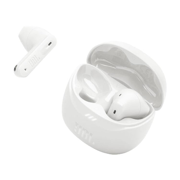JBL Tune Flex 2 | Écouteurs intra-auriculaires - 100% Sans fil - Bluetooth - Réduction de bruit - 6 Microphones - IP54 - Blanc-Sonxplus Sorel