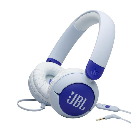 JBL JR320 | Écouteurs filaires circum-auriculaires pour enfant - JBL Safe Sound - Microphone - Bleu | Sonxplus Sorel