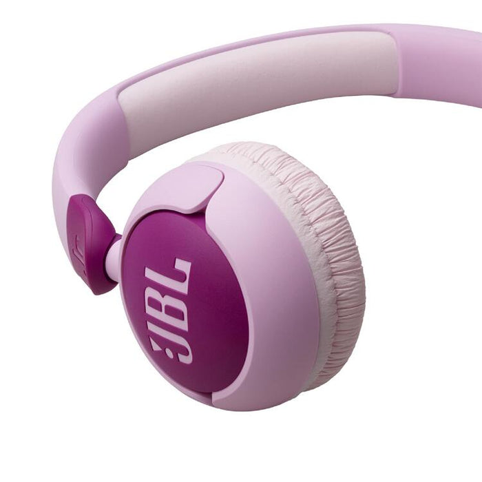 JBL JR320 | Écouteurs filaires circum-auriculaires pour enfant - JBL Safe Sound - Microphone - Mauve | Sonxplus Sorel