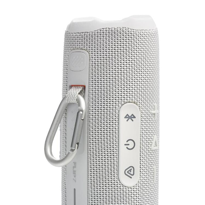 JBL Flip 7 | Haut-parleur portable - Bluetooth - Étanche - Jusqu'à 14 heures d'autonomie - Blanc | Sonxplus Sorel