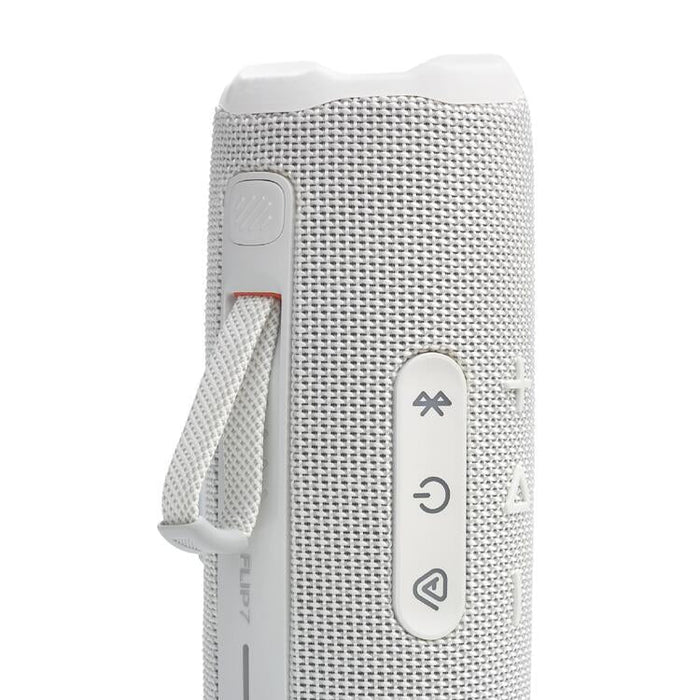 JBL Flip 7 | Haut-parleur portable - Bluetooth - Étanche - Jusqu'à 14 heures d'autonomie - Blanc | Sonxplus Sorel