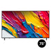 LG 75QNED82AUA | Téléviseur 75" QNED 4K - UHD 4K - Série QNED82A - 60Hz - Processeur IA a7 4K Gen8 - Noir | Sonxplus Sorel
