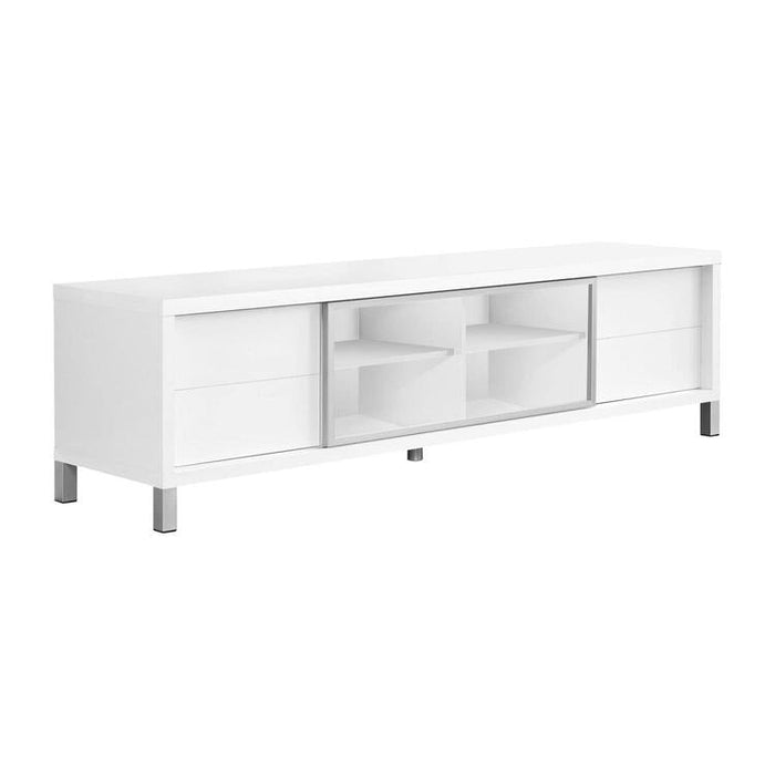 Monarch Specialties I2537 | Meuble Téléviseur - 70" - Blanc-Sonxplus Sorel