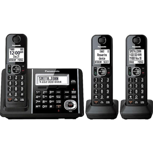 Panasonic KX-TGF343B | Téléphone sans fil - 3 combinés - Répondeur - Noir-Sonxplus Sorel