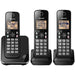 Panasonic KX-TGC383B | Téléphone sans fil - 3 combinés - Noir-Sonxplus Sorel