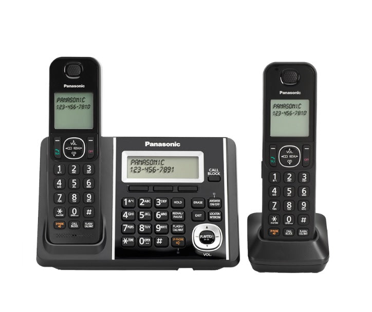 Panasonic KX-TGF342B | Téléphone sans fil - 2 combinés - Répondeur - Noir-Sonxplus Sorel