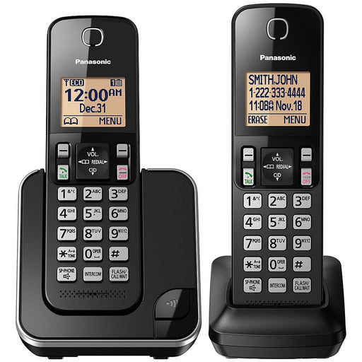 Panasonic KX-TGC382B | Téléphone sans fil - 2 combinés - Noir-Sonxplus Sorel