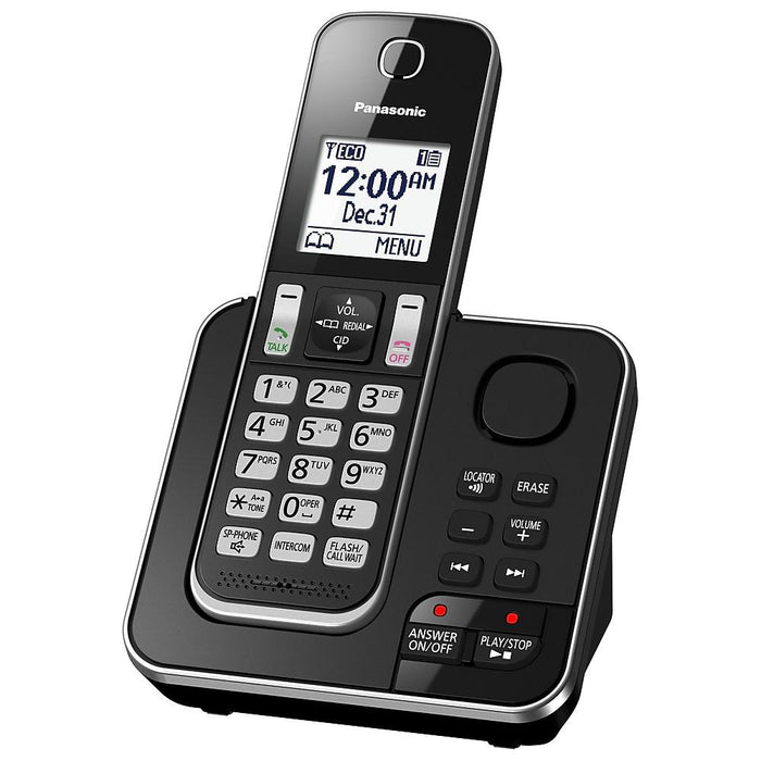 Panasonic KX-TGD392B | Téléphone sans fil - 2 combinés - Répondeur - Noir-Sonxplus Sorel